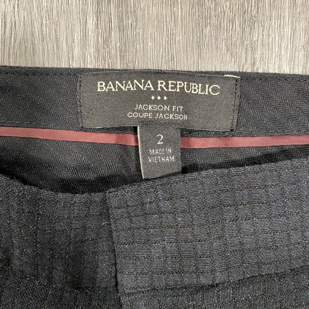 Banana Republic Jackson Fit Pant Textured Black
